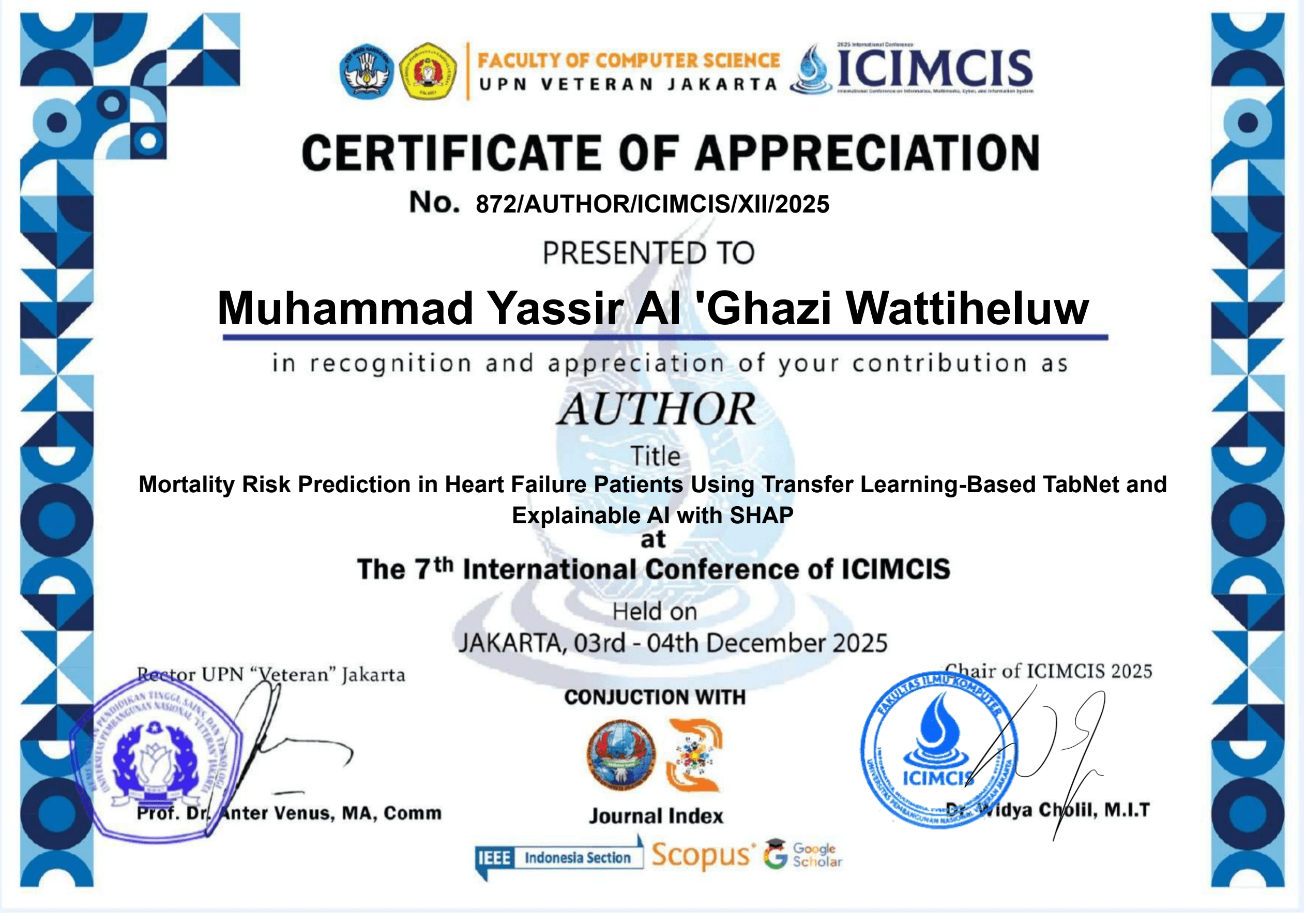 Certificate of Appreciation (Author) preview