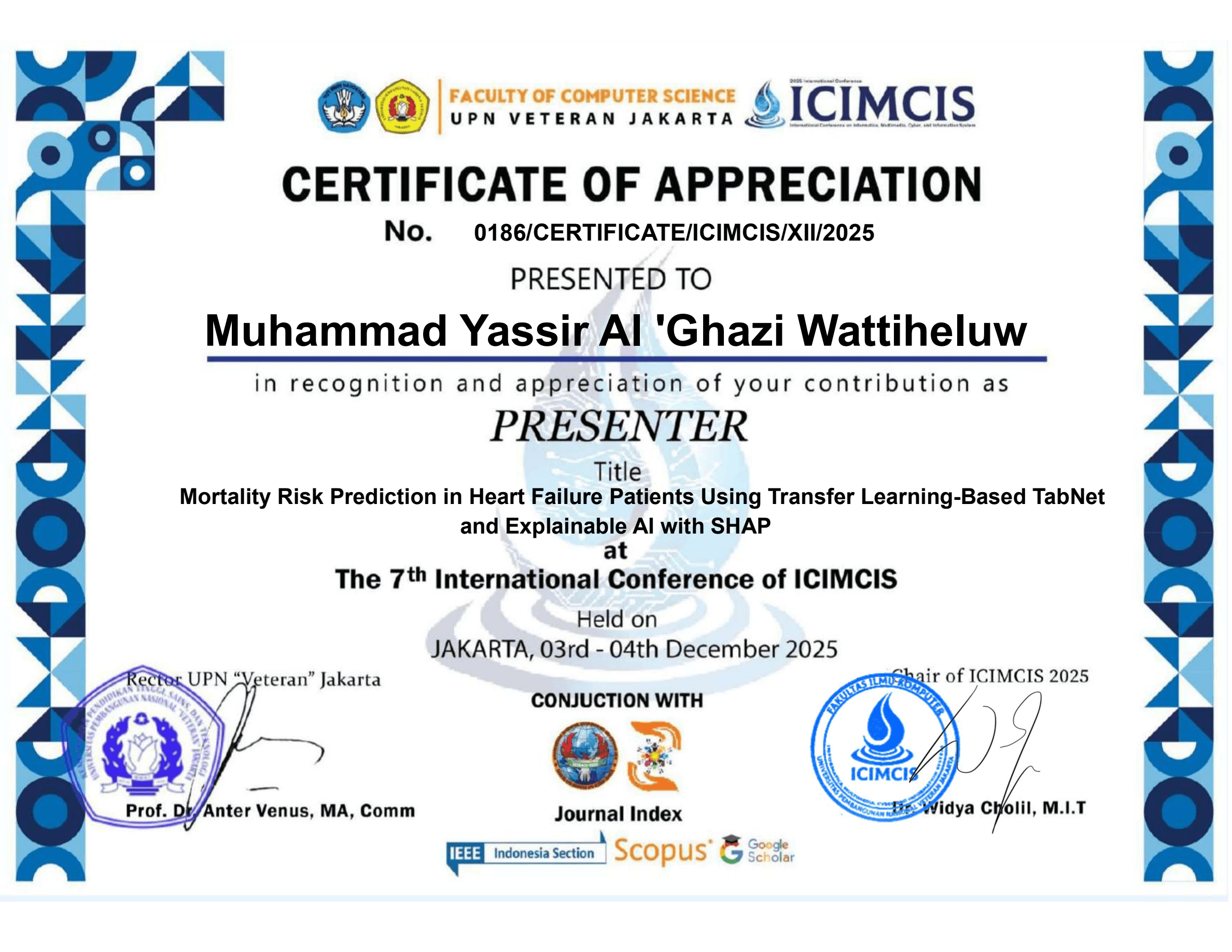 Certificate of Appreciation (Presenter) preview